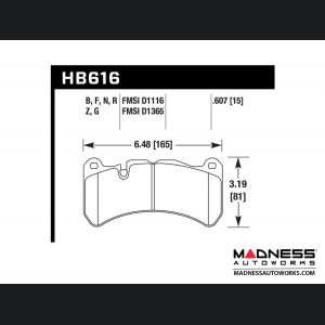 Alfa Romeo Giulia Brake Pads - 2.9L QV - Hawk - Front - HP Plus 